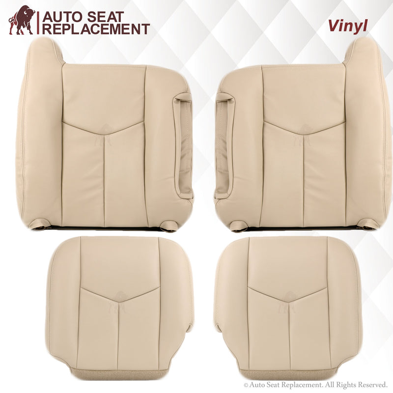 2003-2006 Chevy Tahoe/Suburban Seat Cover in Light Tan: Choose From Variation- 2000 2001 2002 2003 2004 2005 2006- Leather- Vinyl- Seat Cover Replacement- Auto Seat Replacement