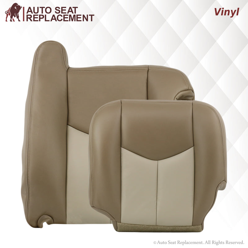 2003-2006 GMC Yukon Denali Seat Cover in 2 Tone Tan: Choose From Variants- 2000 2001 2002 2003 2004 2005 2006- Leather- Vinyl- Seat Cover Replacement- Auto Seat Replacement