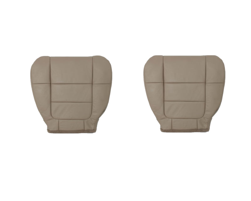 2001-2002 Ford F150 Lariat Crew Cab Seat Cover in Tan: Choose Leather or Vinyl
