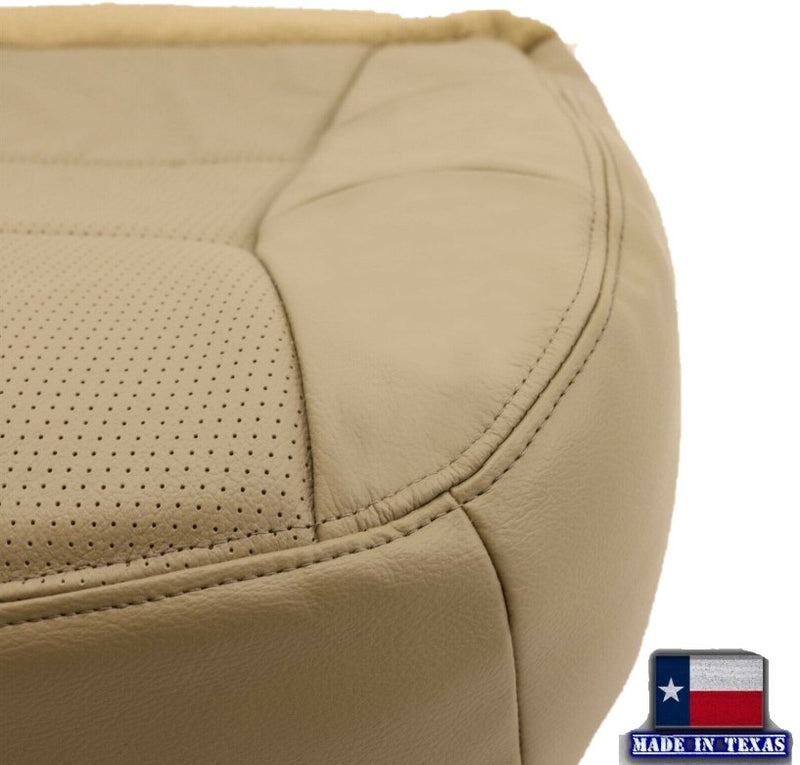 2000 2001 2002 Lincoln Navigator PERFORATED Seat Cover Replacement in Medium Parchment Tan: Choose Leather or Vinyl