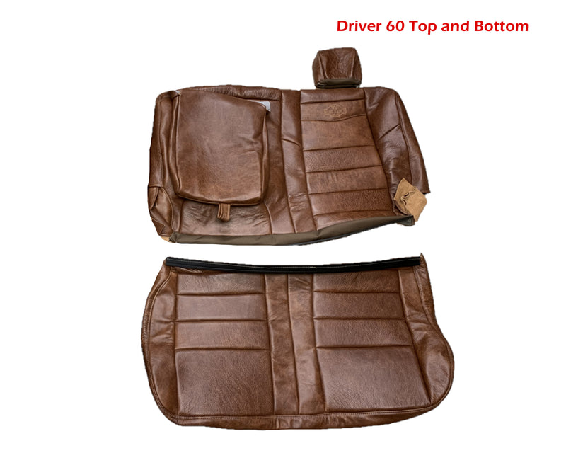 2002-2007 FORD F250 F350 KING RANCH REPLACEMENT GENUINE LEATHER SECOND (2nd) ROW SEAT COVERS