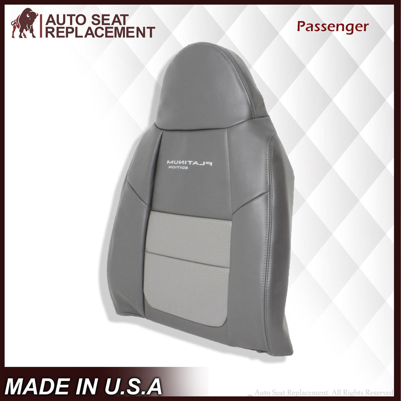 2001 Ford F250 Platinum Edition New Vinyl Replacement Seat Cover in 2-Tone Gray